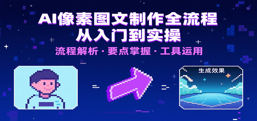 AI像素图文制作全流程：内容要点、文案选择及所用工具，助你快速入局-恒创联盟资源网