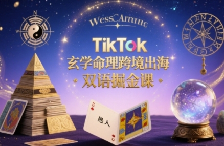 TikTok玄学命理跨境出海双语掘金课，手把手教你用命理知识精准直击海外用户痛点-恒创联盟资源网