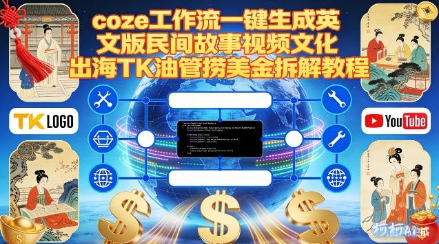 Coze扣子工作流一键生成英文版民间故事视频，文化出海TK油管捞美金拆解教程-恒创联盟资源网