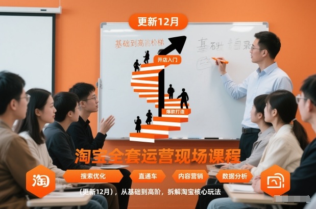 淘宝全套运营现场课程(更新26年1月)，从基础到高阶，拆解淘宝核心玩法-恒创联盟资源网