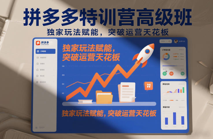 拼多多特训营高阶班，独家玩法赋能，突破运营天花板(更新26年2月)-恒创联盟资源网