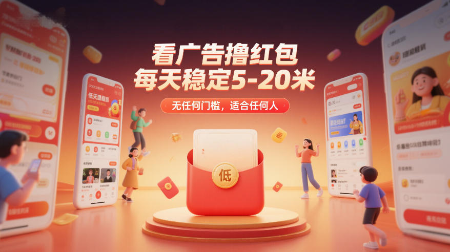 看广告撸红包，每天稳定5-20米，无任何门槛，适合任何人-恒创联盟资源网