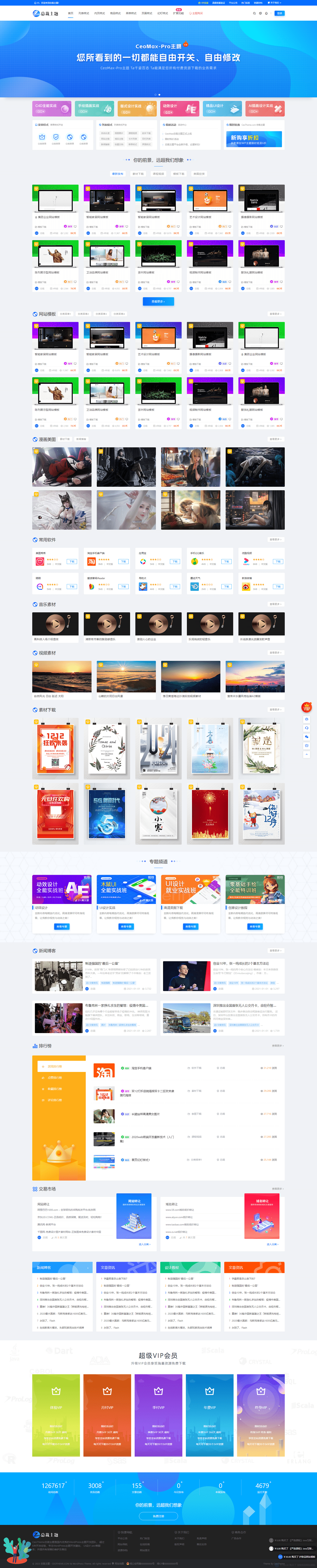 WordPress 资源展示型下载类主题 CeoMax-Pro_v7.6 开心版-恒创联盟资源网