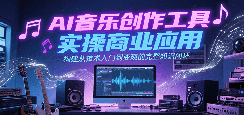 AI音乐创作工具实操商业应用，构建从技术入门到变现的完整知识闭环-恒创联盟资源网