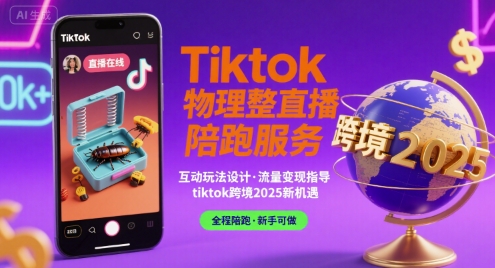 Tiktok物理整蛊直播陪跑服务-tiktok跨境2025-恒创联盟资源网