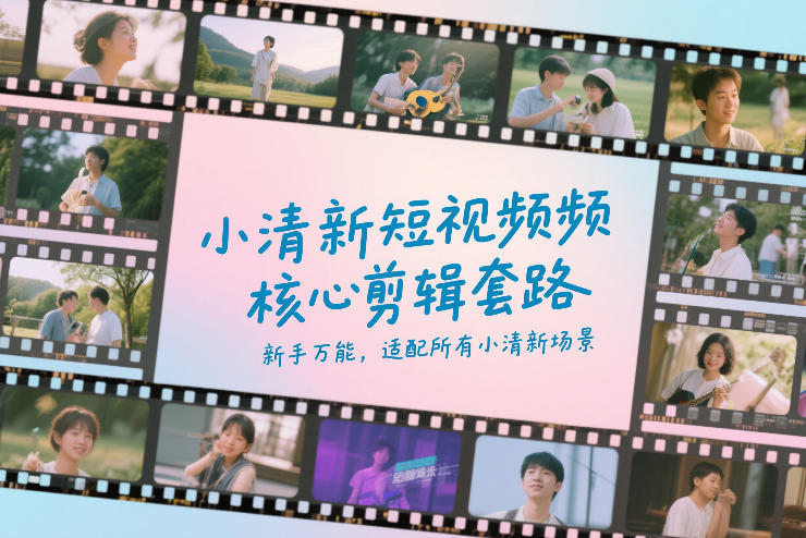 小清新短视频核心剪辑套路，新手万能，适配所有小清新场景-恒创联盟资源网