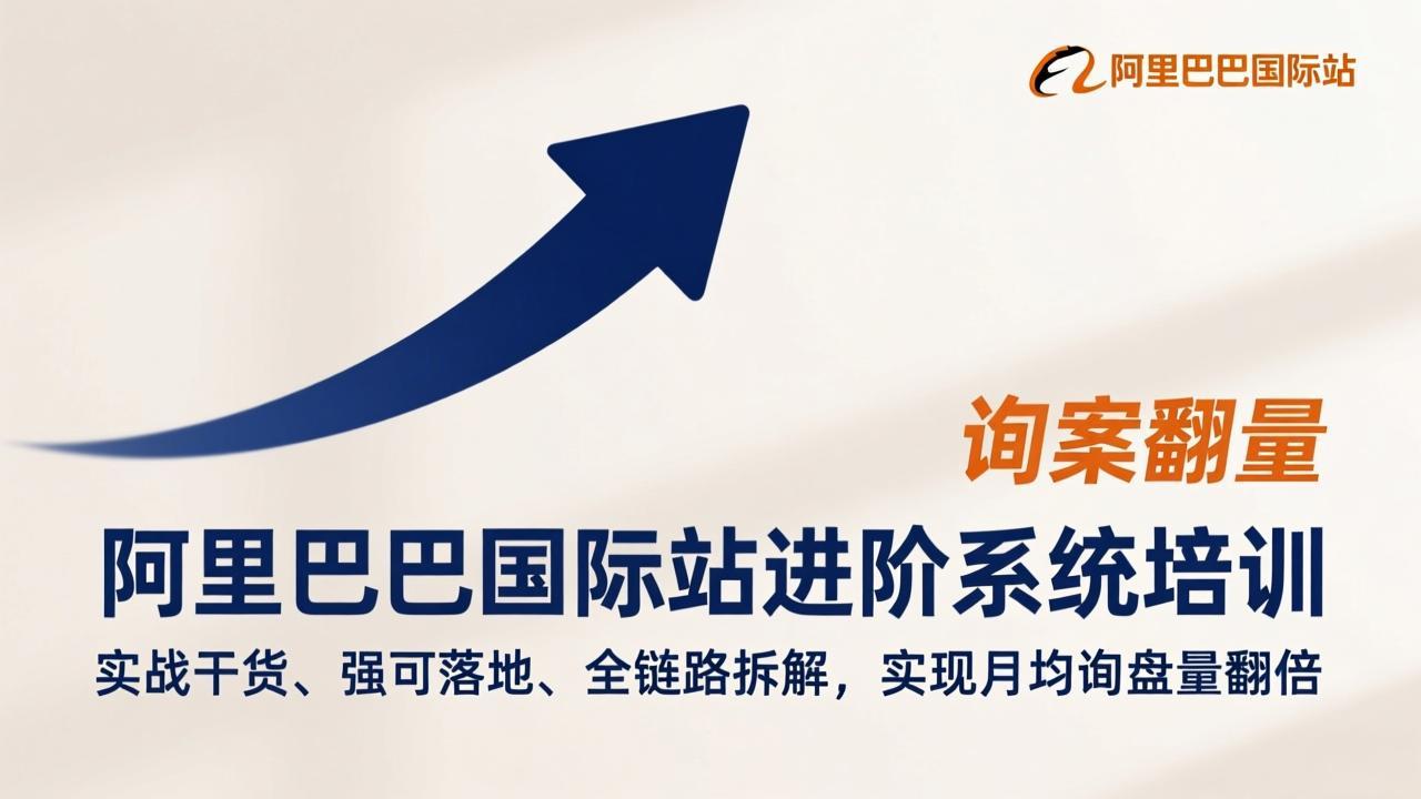 阿里巴巴国际站进阶系统培训，实战干货、强可落地、全链路拆解，实现月均询盘量翻倍-恒创联盟资源网