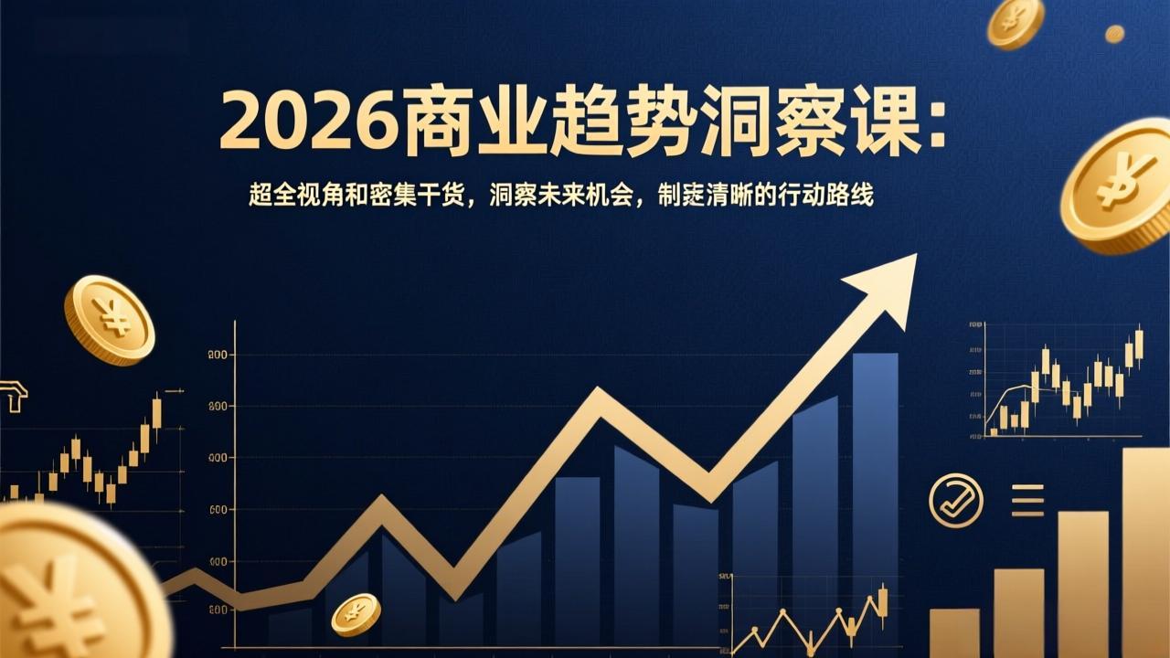 2026商业趋势洞察课：超全视角和密集干货，洞察未来机会，制定清晰的行动路线-恒创联盟资源网