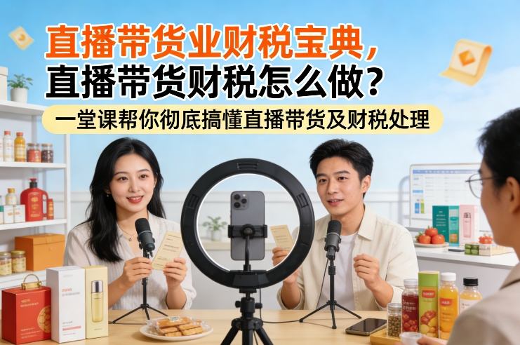 直播带货业财税宝典，直播带货财税怎么做？一堂课帮你彻底搞懂直播带货及财税处理-恒创联盟资源网