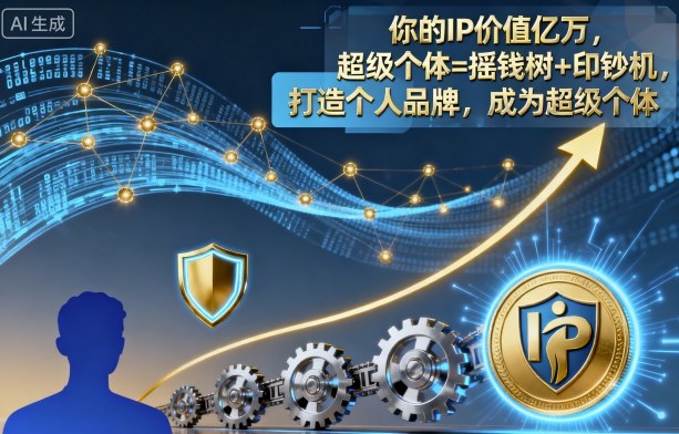 你的IP价值亿万，超级个体=摇钱树+印钞机，打造个人品牌，成为超级个体-恒创联盟资源网