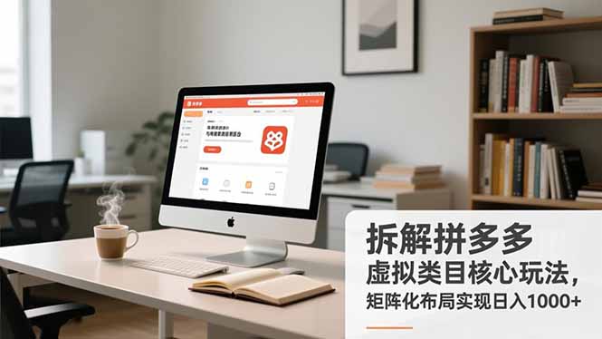 拆解拼多多虚拟类目核心玩法，矩阵化布局实现日入1000+-恒创联盟资源网