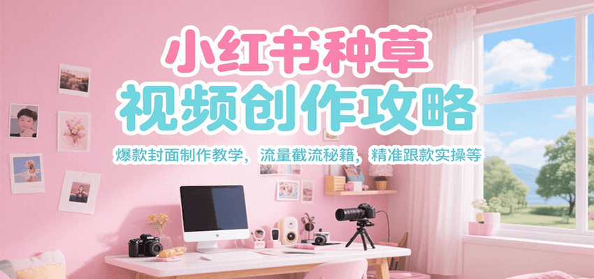 小红书种草视频创作攻略，爆款封面制作教学 ，流量截流秘籍 ，精准跟款实操等-恒创联盟资源网