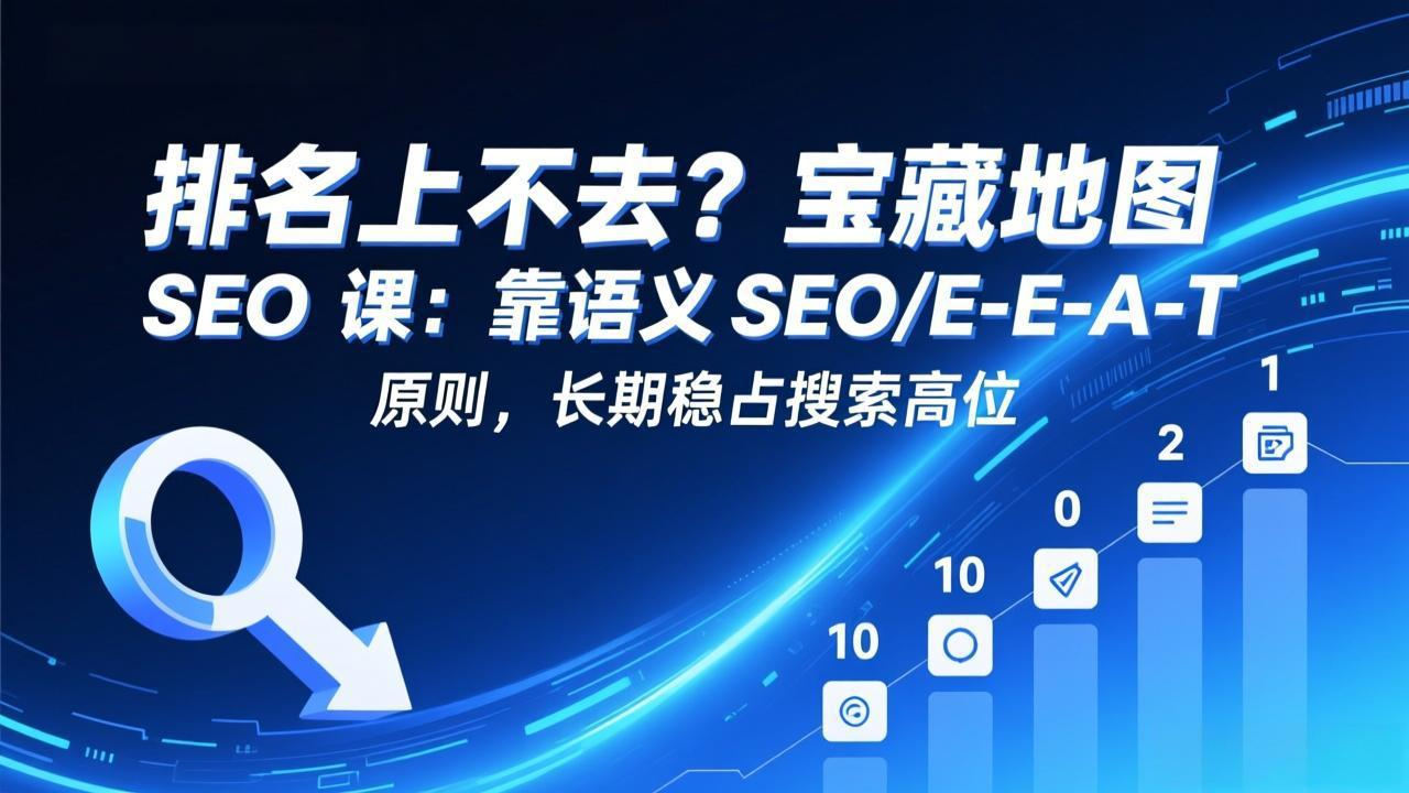 排名上不去？宝藏地图 SEO 课：靠语义 SEO+E-E-A-T 原则，长期稳占搜索高位-恒创联盟资源网
