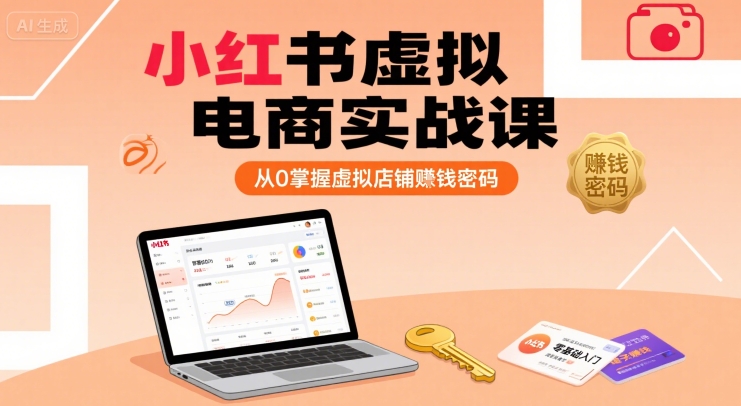 小红书虚拟电商实战课，从0掌握虚拟店铺賺钱密码(更新)-恒创联盟资源网