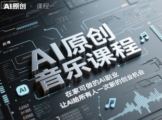 AI原创音乐课程，在家可做的Ai副业，让Ai给所有人一次新的创业机会-恒创联盟资源网