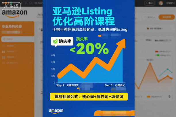 亚马逊Listing优化高阶课程,手把手教你策划高转化率、低跳失率的listing-恒创联盟资源网