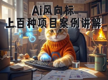 Ai风向标-附100种项目案例玩法-0基础小白到大神ai视频商业应用教学-恒创联盟资源网