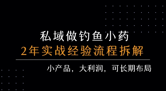 私域做钓鱼小药 每单利润3张+ 详细流程拆解-恒创联盟资源网