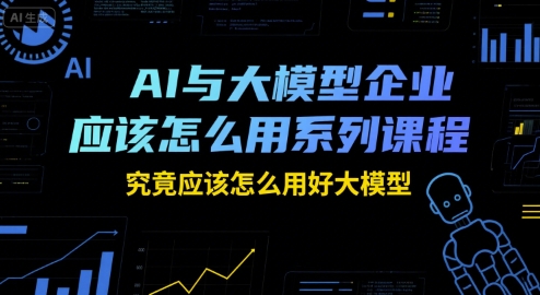 AI与大模型企业应该怎么用系列课程,究竟应该怎么用好大模型-恒创联盟资源网