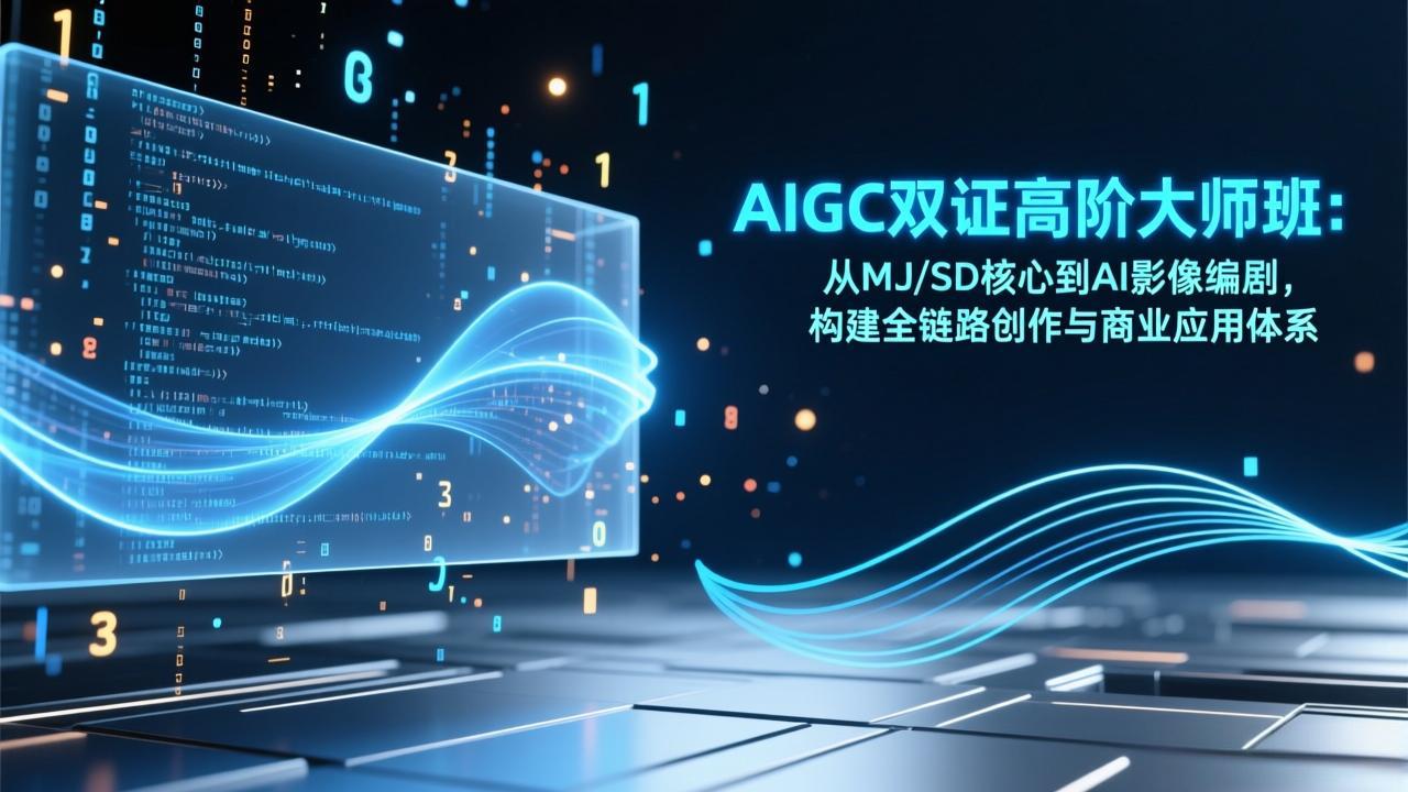 AIGC双证高阶大师班：从MJ/SD核心到AI影像编剧，构建全链路创作与商业应用体系-恒创联盟资源网