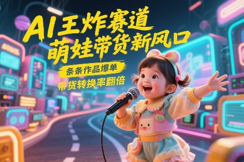 AI王炸赛道，萌娃带货新风口，条条作品爆单，带货转换率翻倍，核心逻辑拆解-恒创联盟资源网