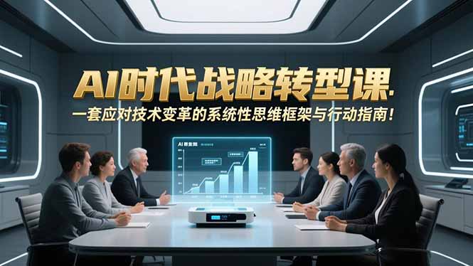 AI时代战略转型课:一套应对技术变革的系统性思维框架与行动指南!-恒创联盟资源网