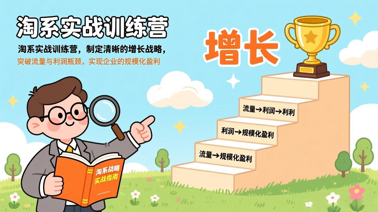 淘系实战训练营，制定清晰的增长战略，突破流量与利润瓶颈，实现企业的规模化盈利-恒创联盟资源网