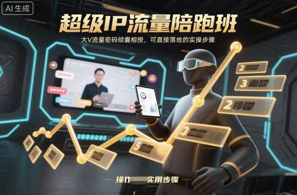 超级IP流量陪跑班,大V流量密码倾囊相授,可直接落地的实操步骤-恒创联盟资源网